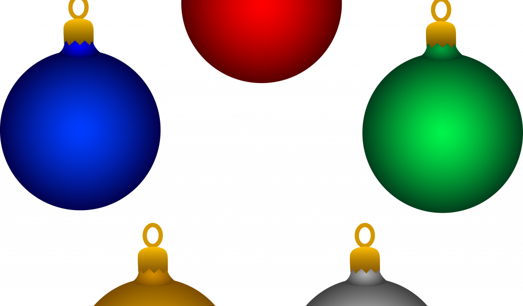 Download By Size - Blue Christmas Ornament Clip Art (1024x600)