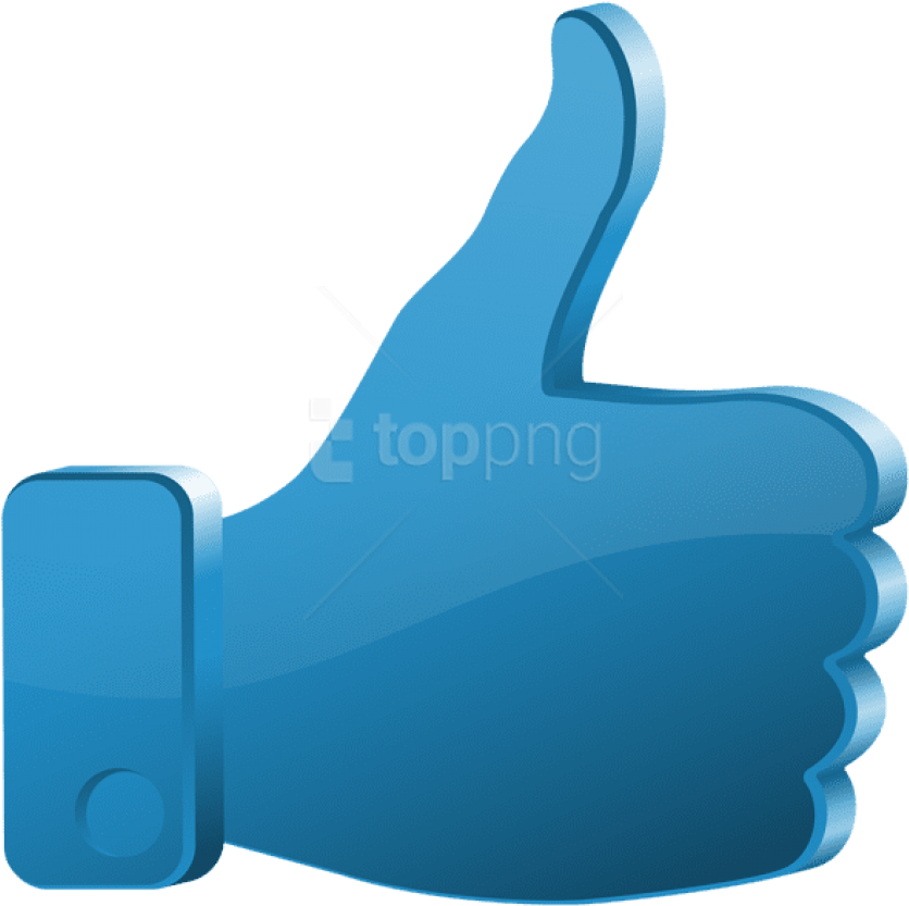 Free Png Download Thumbs Up Blue Transparent Clipart - Transparent Thumb Up Png (850x842)