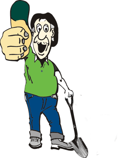 Mr Green Thumb Lawn Care Services - Cartoon (414x554)