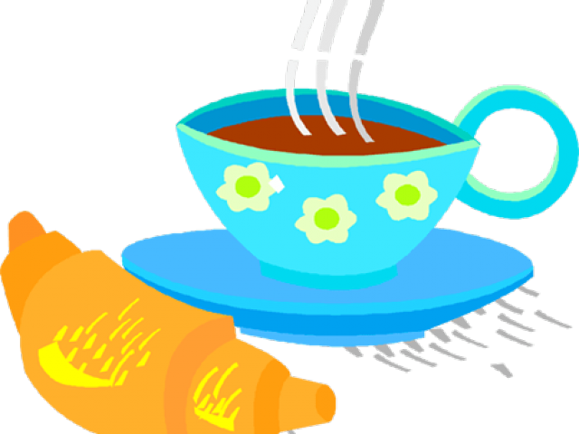 Croissant Clipart Cafe - Morning Tea Clip Art (640x480)