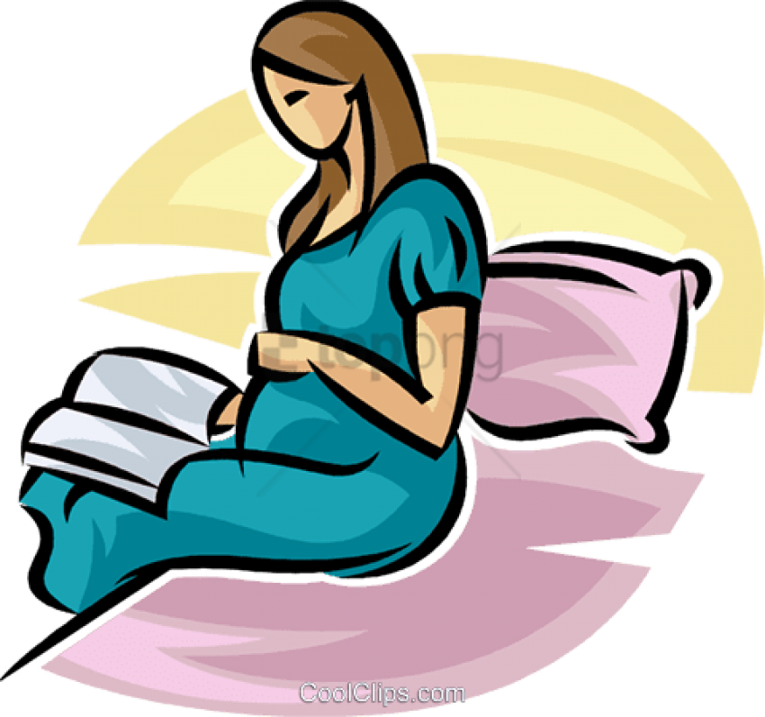 Free Png Download Pregnancy Png Images Background Png - Pregnant Mother Reading Cartoon (850x796)