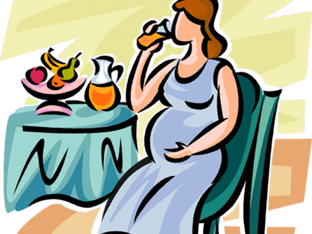 Drinking Clipart Pregnancy - Pregnant Woman Clip Art (640x480)