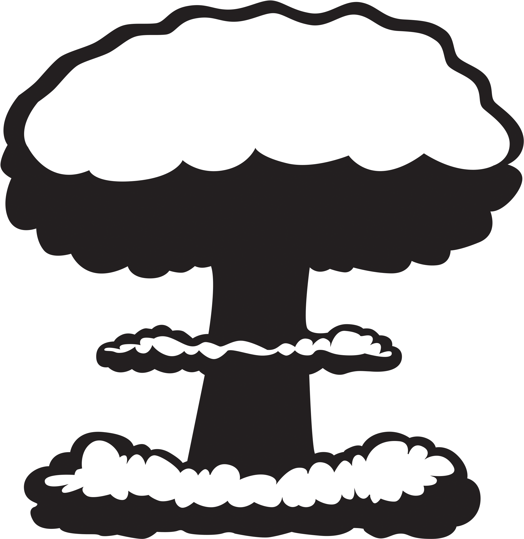 Nuclear Explosion Png - Clipart Mushroom Cloud Png (2109x2182)