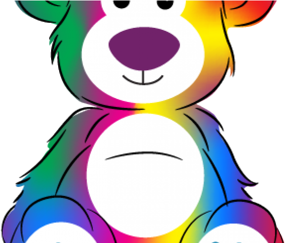 Rainbow Clipart Bear - Cartoon Rainbow Bear (640x480)