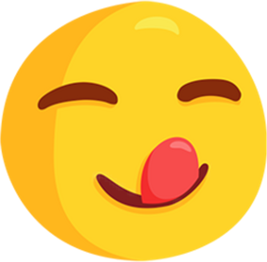 #messenger #emoji #taste #yummy #ijm - Transparent Background Yummy Emoji (1024x1003)