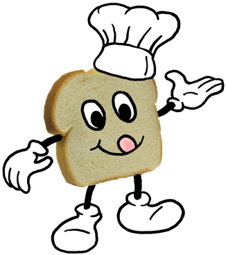 Yummy Bread - Cartoon (353x399)