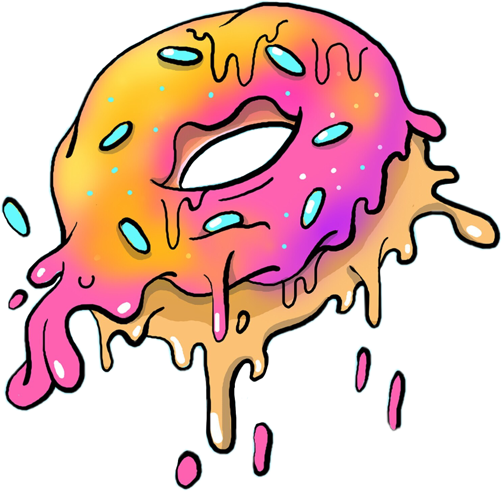 #donut #grunge #hipster #tumblr #kawaii #food #yummy - Grime Art Donut (1024x1002)