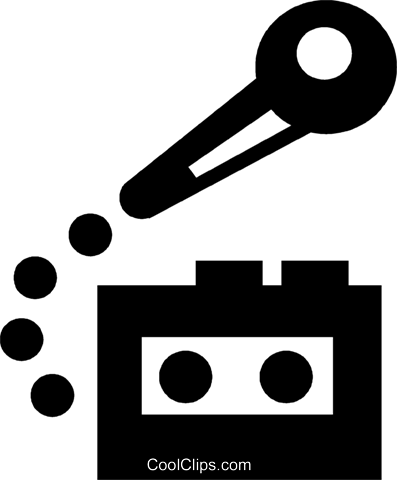 Tape Recorder And Microphone Royalty Free Vector Clip - Circle (397x480)