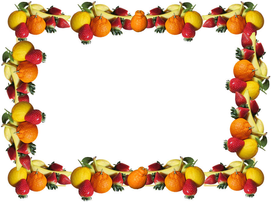 Fruit Border - Frame Buah Buahan (940x720)