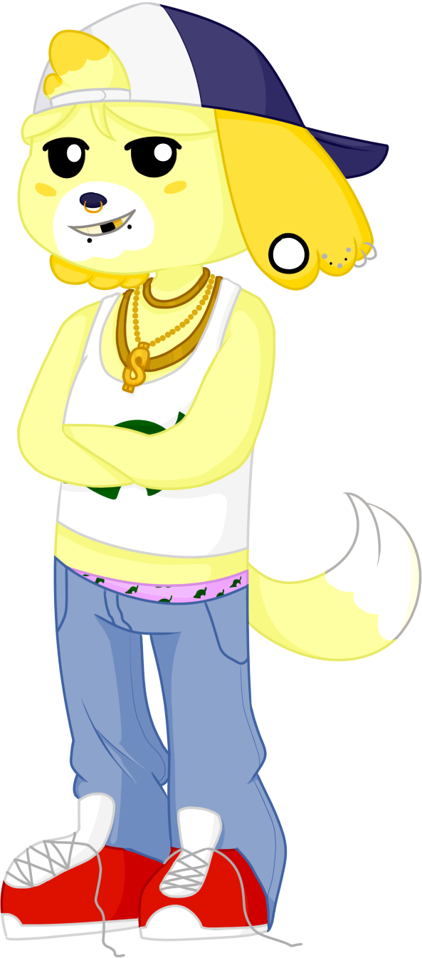 Redraw Gangster Isabelle Nayanmori On Deviantart Mario - Cartoon (593x1345)