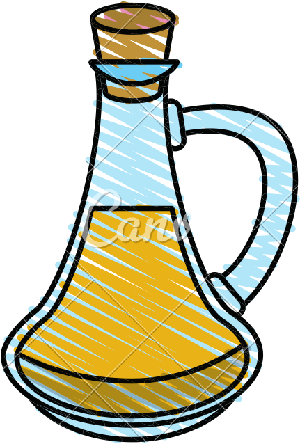 Flask With Oil Vector Icon Illustration - Flask With Oil Vector Icon Illustration (800x800)