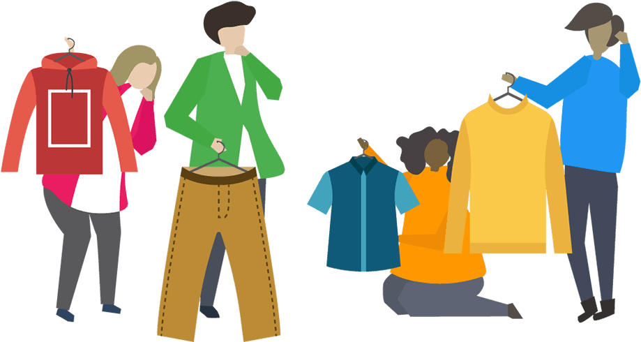 Clothes Vertical In Ordering - Grupo De Pessoas Com Dúvida (941x581)