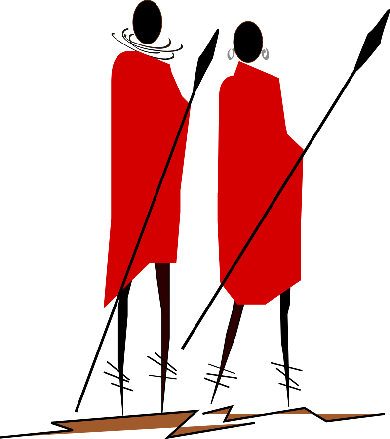 Warrior Trails Safari Company Logo - Maasai People Sketch (790x888)