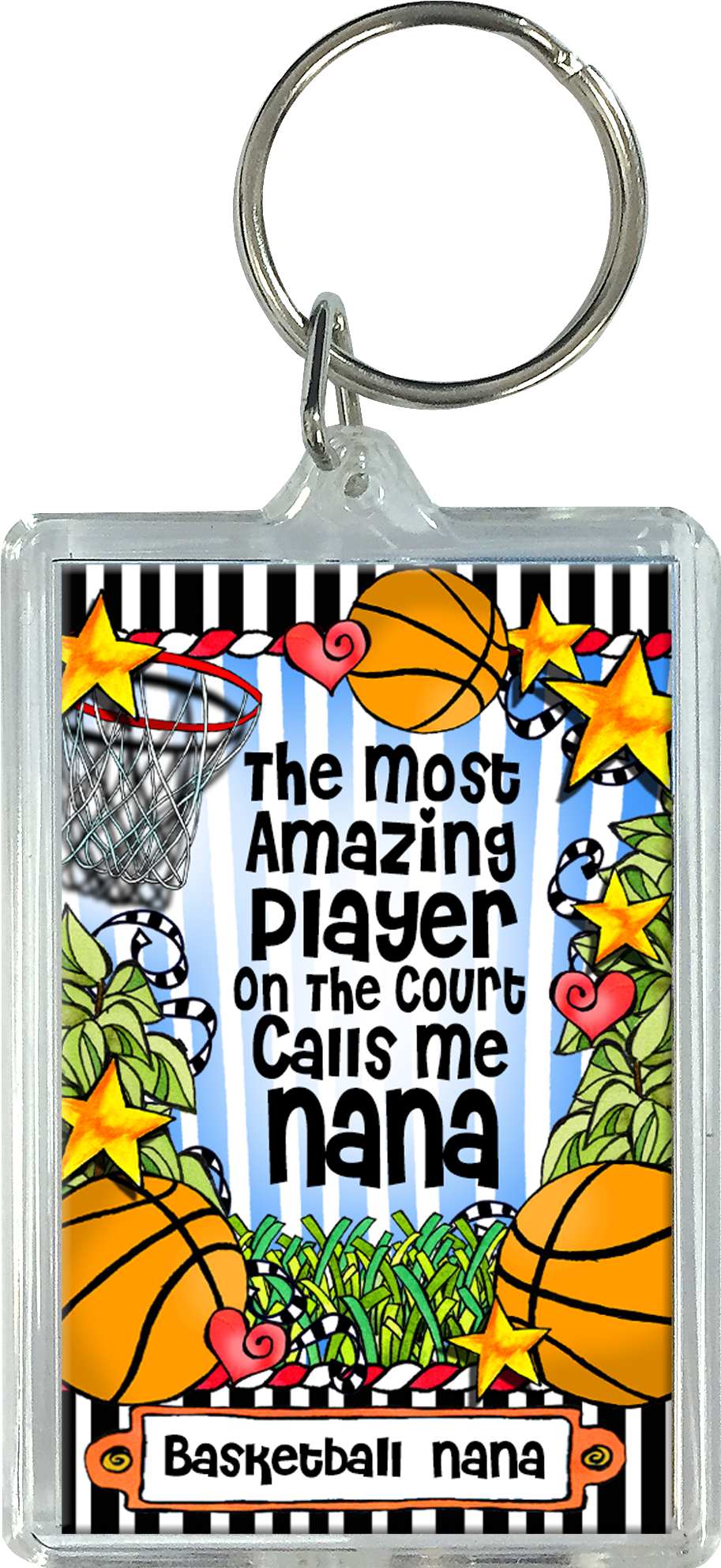 Basketball Nana Key Chain - Keychain (1002x2075)