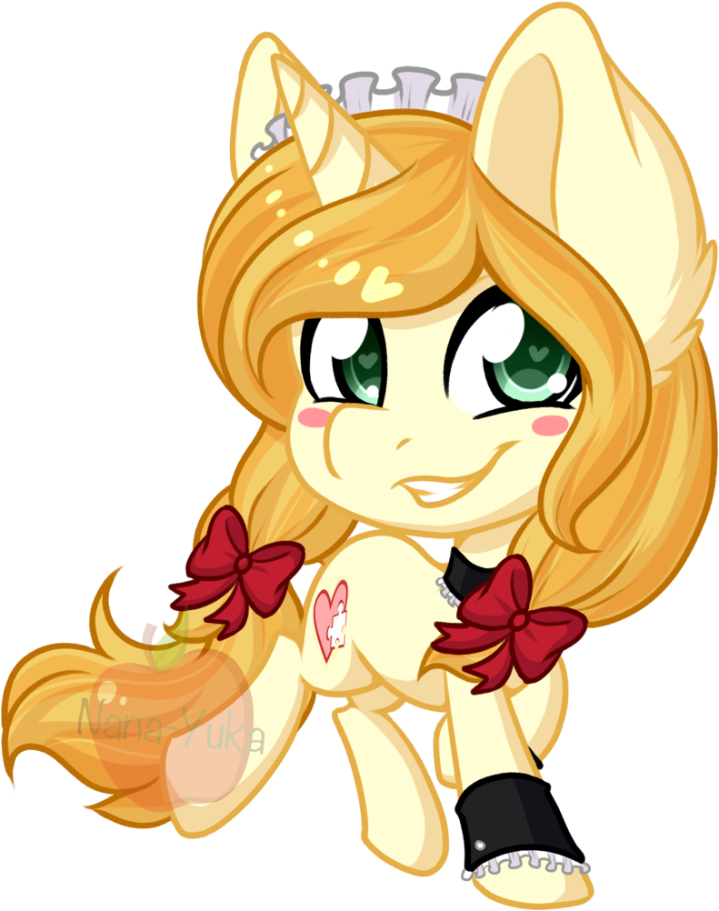 Nana-yuka, Blushing, Blush Sticker, Chibi, Cuffs , - Cartoon (819x1024)