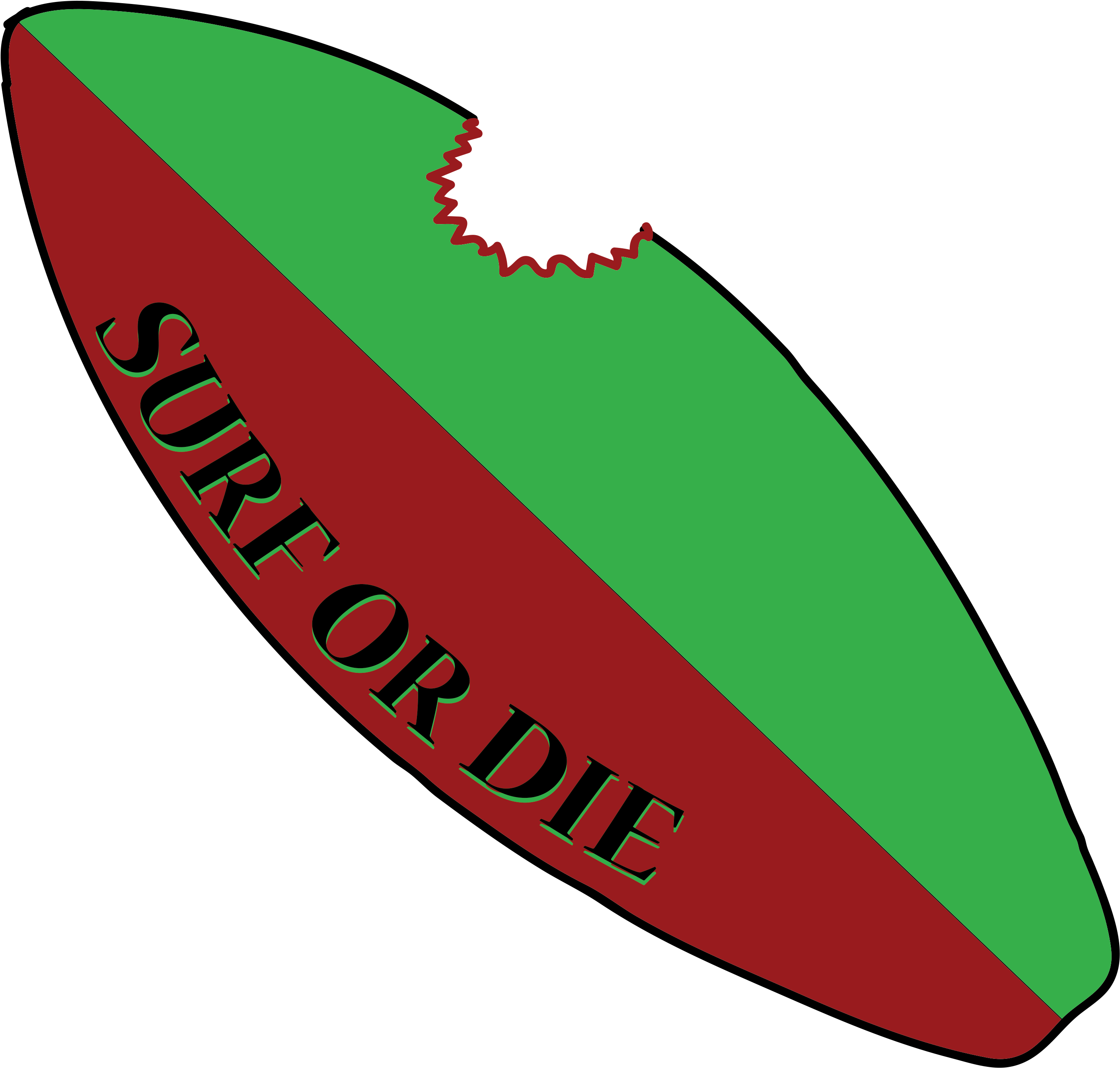 2857 X 2691 1 0 - Surfboard With Shark Bite Png (2857x2691)