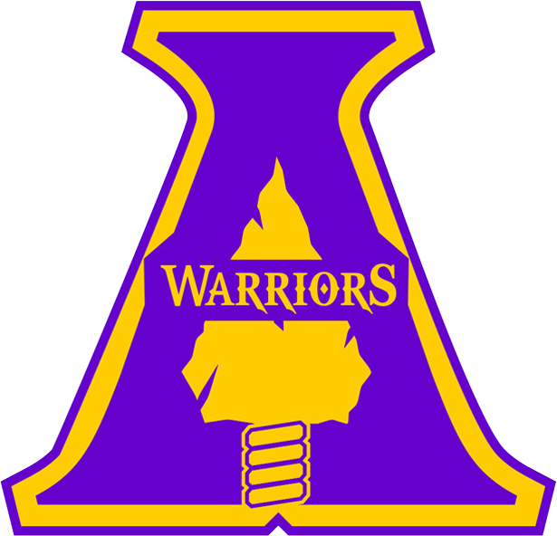 "home Of The Warriors" - Anadarko Warriors Logo (615x592)