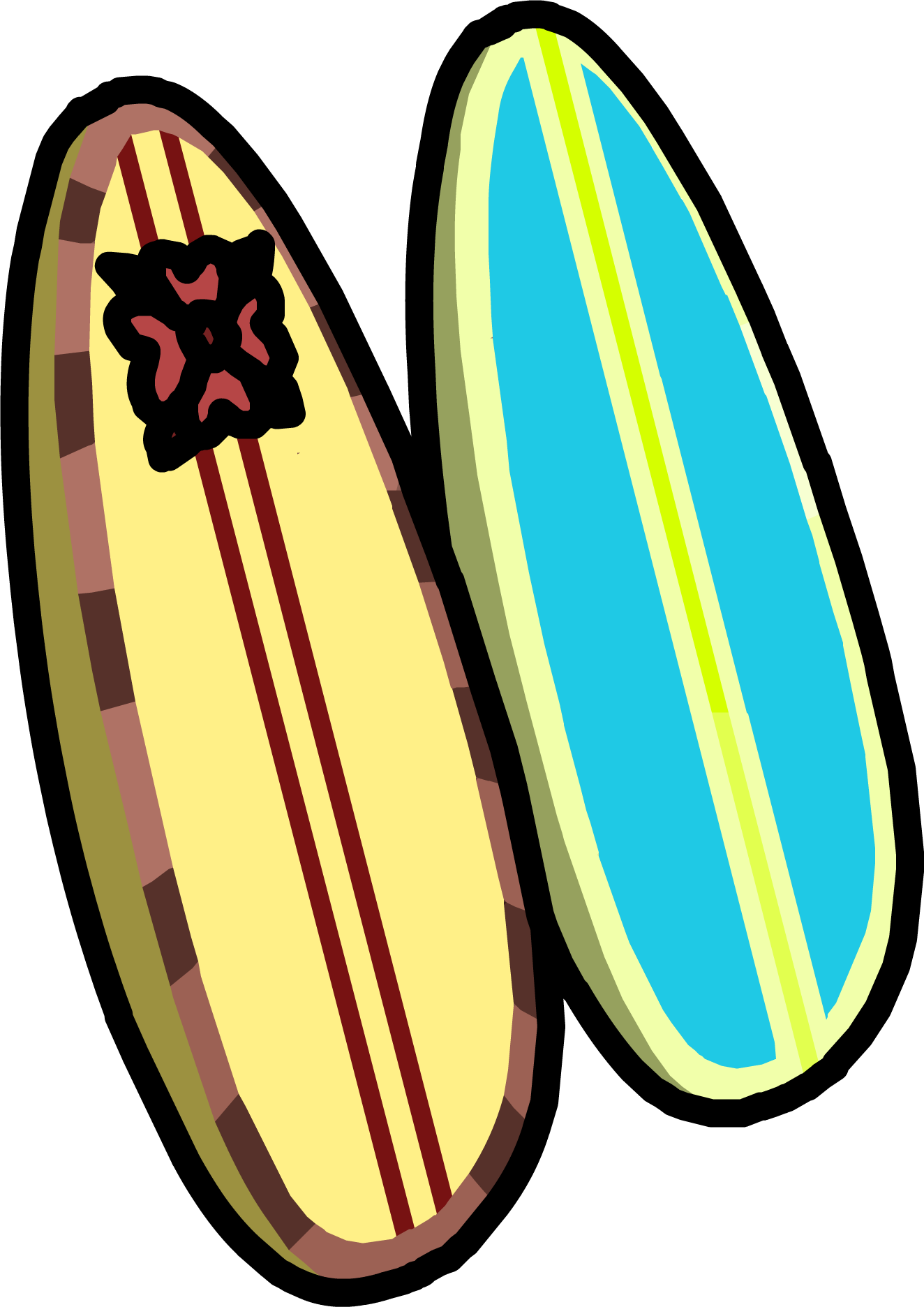 Surfboard Clipart Club Penguin - Surfboard Clipart Club Penguin (1324x1872)