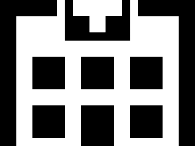 Hospital Clipart Icon - Black And White A Hospital Clipart (640x480)