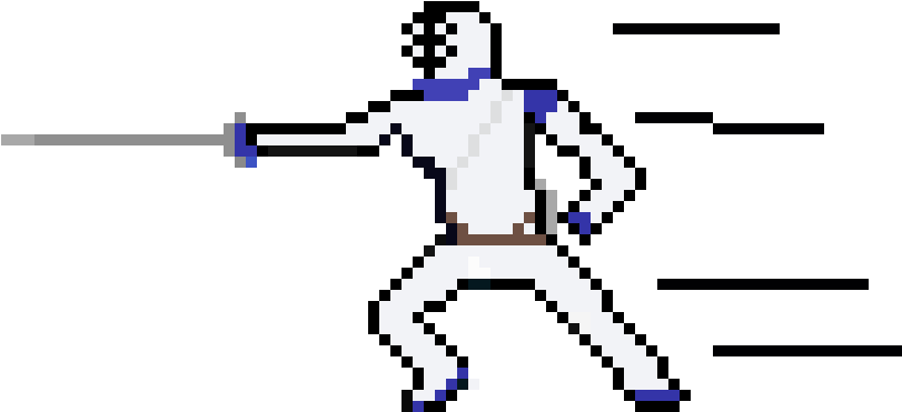 Fencer - Star Pixel Art (850x410)