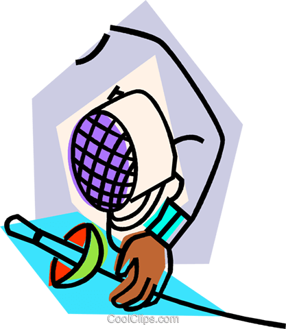 Fencer Com Papel Alumínio E Máscara Livre De Direitos - Fencer Com Papel Alumínio E Máscara Livre De Direitos (417x480)