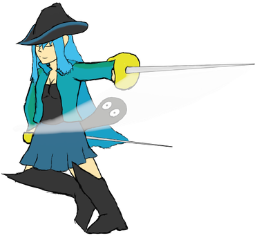 Brave Fencer Larenxe By Grazarts - Cartoon (406x350)