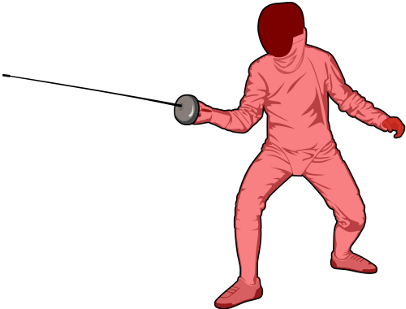 If Hits Arrive Simultaneously, Each Fencer Is Awarded - Illustration (409x360)