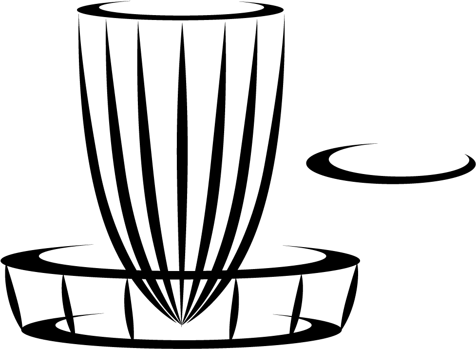 Disc Golf Basket Png - Dga Disc Golf Logo (1000x1000)