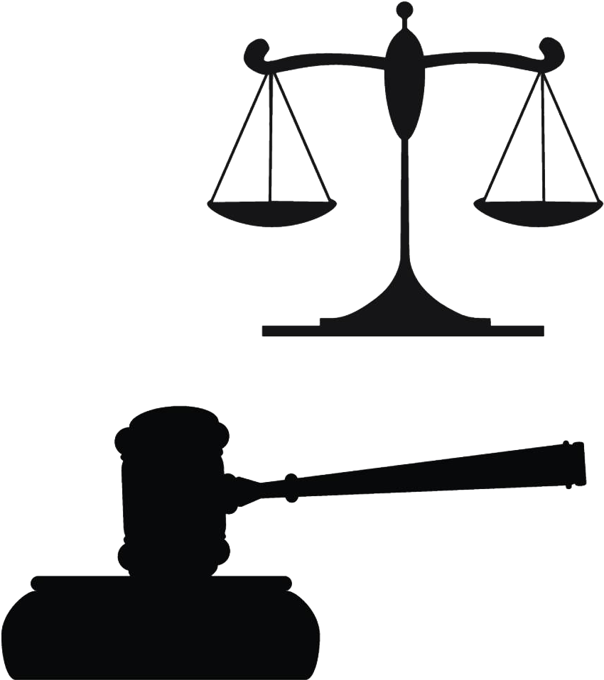Gavel Justice Judge Clip Art - Scales Of Justice And Gavel (1000x1000)