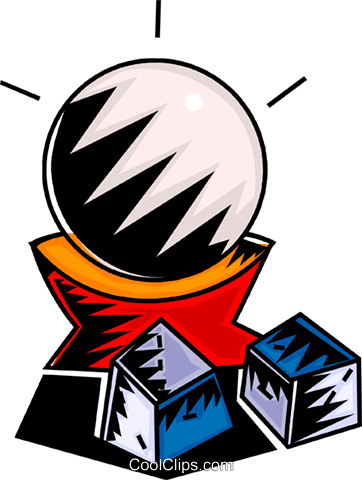 Crystal Ball And Dice Royalty Free Vector Clip Art - Crystal Ball And Dice Royalty Free Vector Clip Art (362x480)