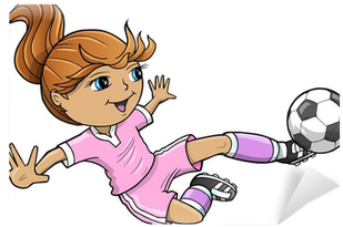 Sports Summer Soccer Girl Vector Illustration Wall - Football (400x400)