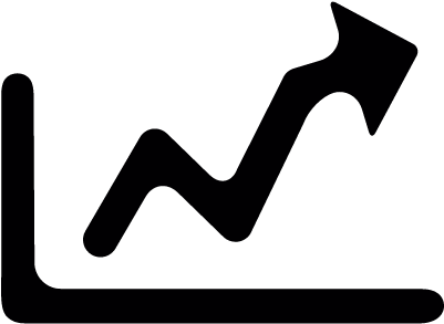 Growth Chart Vector - Clipart Of Business Png Black And White (400x400)