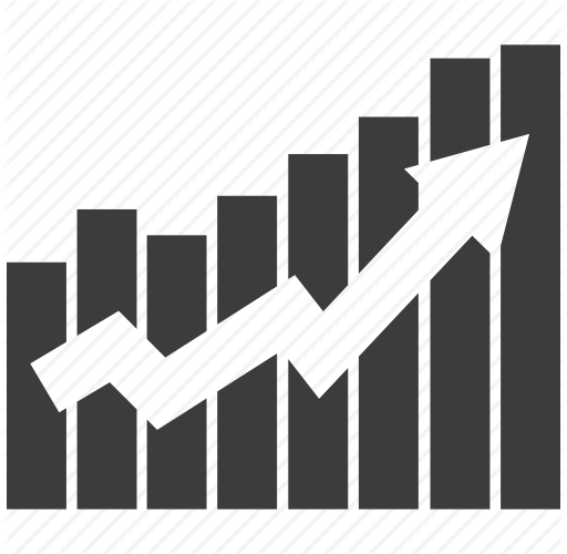 Growth Chart Black And White Clipart Computer Icons - Growth Chart Black And White (512x500)