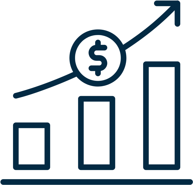 Abstract Illustration Of A Financial Growth Chart - Circle (1030x1030)