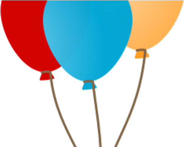 Happy Birthday Clipart Email - Blue Balloons Clip Art (640x480)