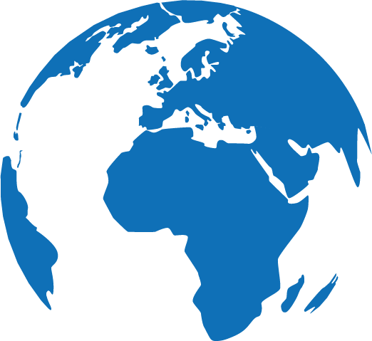 Promanity International - Round World Map Png (522x479)