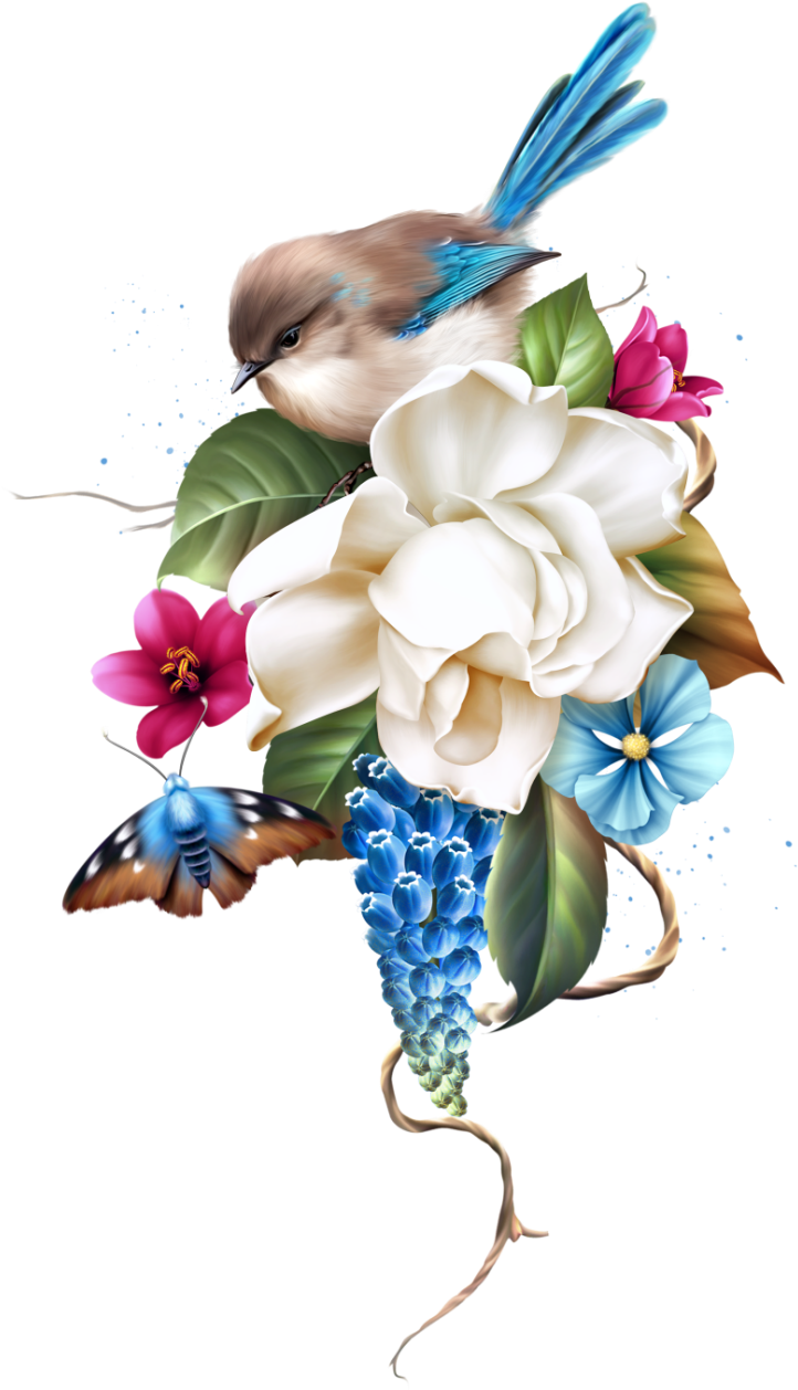Les Jardin Picture Borders, Flower Clipart, Flower - Bouquet (742x1280)