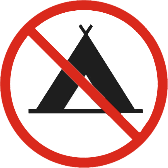 No Camping - Smoking Is Dangerous To Health (584x584)