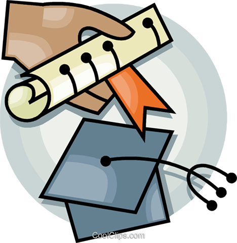 Graduation Cap And Diploma Royalty Free Vector Clip - Graduation Cap And Diploma Royalty Free Vector Clip (468x480)