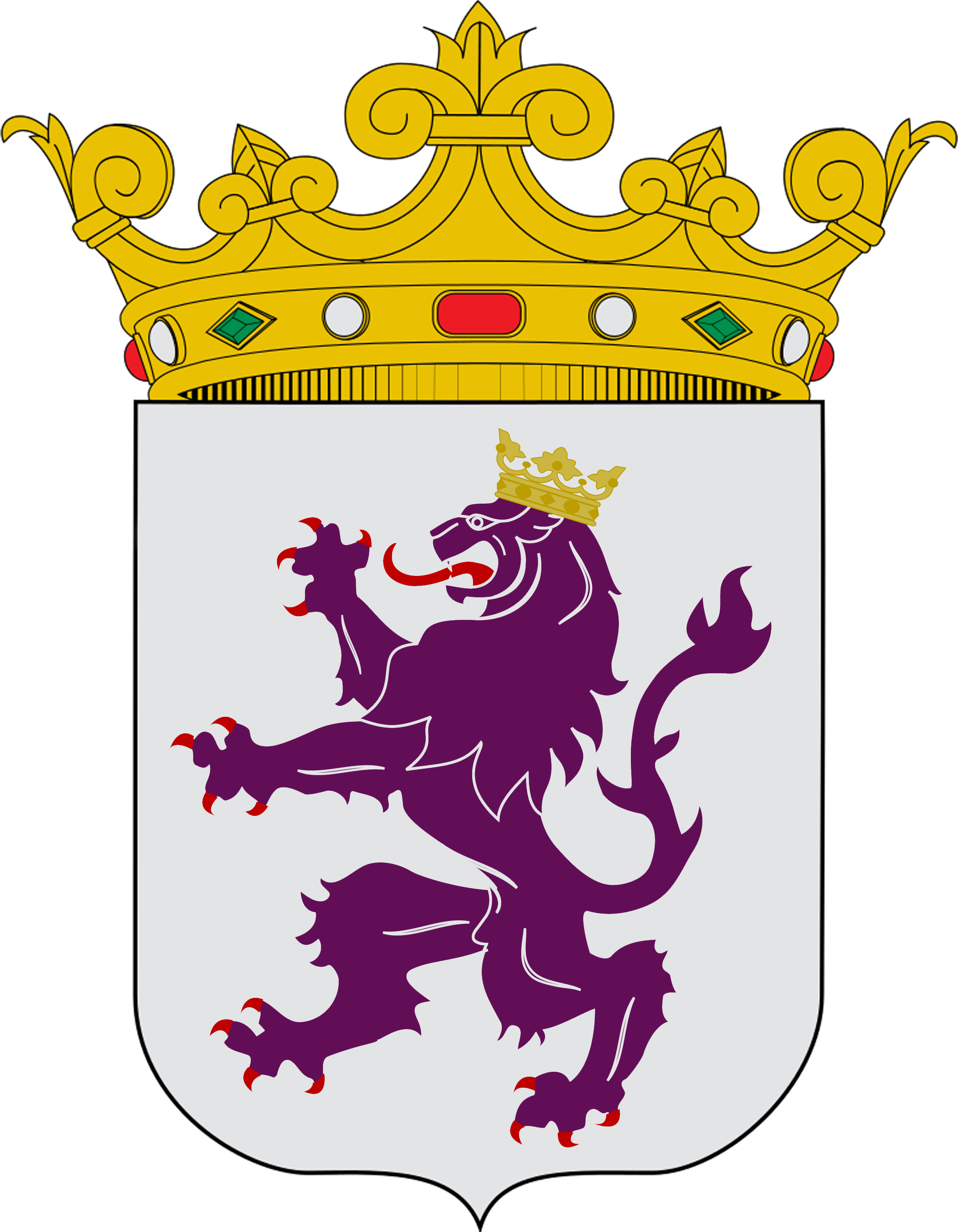 Coat Of Arms Of The Kingdom Of Le - Kingdom Of Leon Banner (2458x3126)