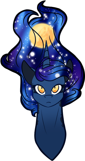 Corrumi, Female, Full Moon, Mare, Moon, Pony, Princess - Cartoon (500x700)