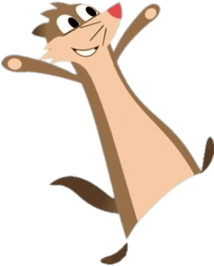 Luna's Pet Ferret Clyde Happy - Cartoon (400x400)