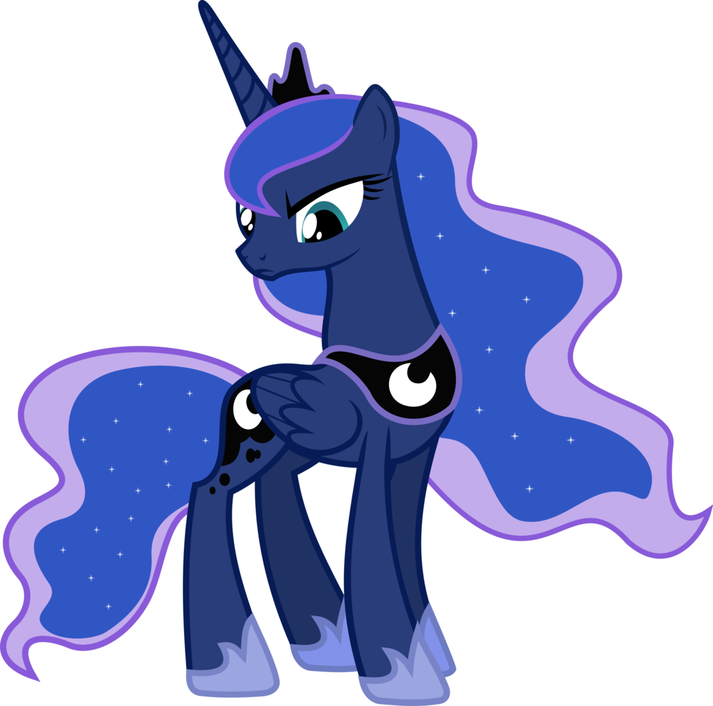 Angry Artist Theponyisatrue - Mlp Princess Luna Transparent Background (1034x1024)