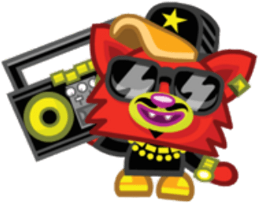 Blingo The Flashy Fox Holding His Ghettoblaster Transparent - Moshi Monster Egg Hunt Friend Codes 2018 (400x400)