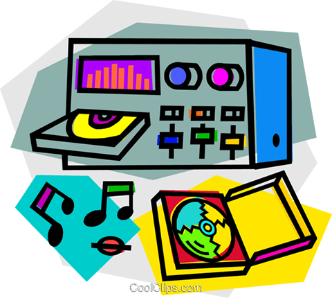 Stereo Royalty Free Vector Clip Art Illustration - Stereo Royalty Free Vector Clip Art Illustration (480x430)