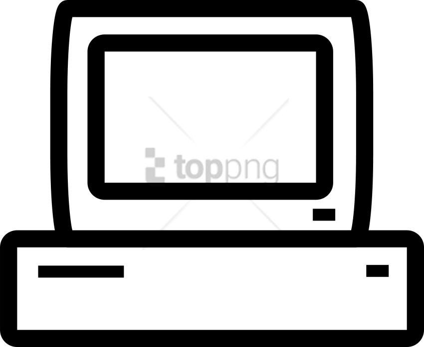 Free Png Download Vintage Computer N Png Images Background - Computer Clipart Png (850x697)