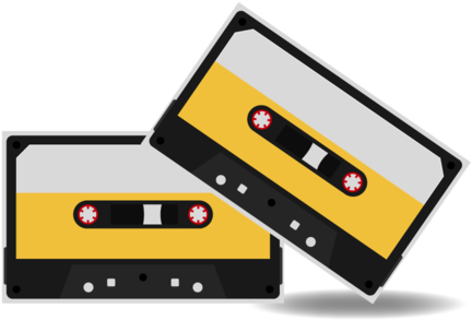 Cassette Tape Flat Vector (700x490)