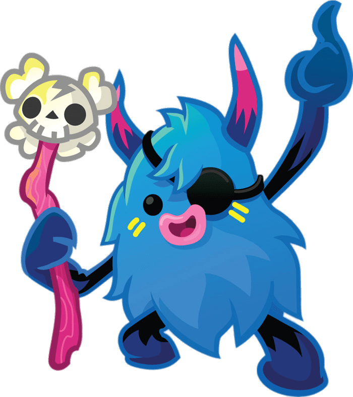 Big Bad Bill The Woolly Blue Hoodoo Finger Up - Cartoon (700x788)