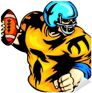 The American Football Player And With A Ball - Illustration (400x400)
