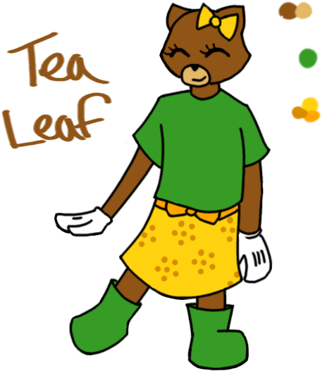 Tea Leaf By Middyc - Cartoon (500x573)